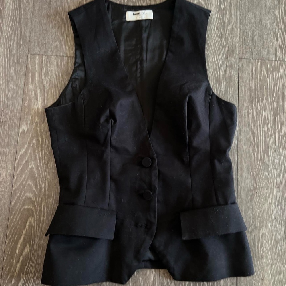 HOUSE OF CB 'Juliet' Black Sleeveless Tuxedo Top - Picture 5 of 5